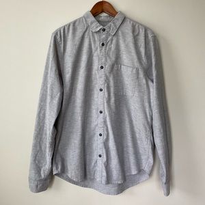 Lululemon Commission Long Sleeve Athleisure Button Up Shirt Size Large Gray